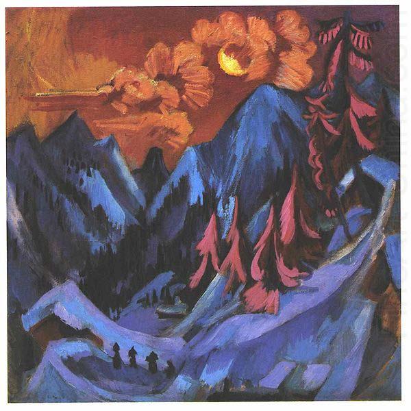 Ernst Ludwig Kirchner Winter moon landscape china oil painting image